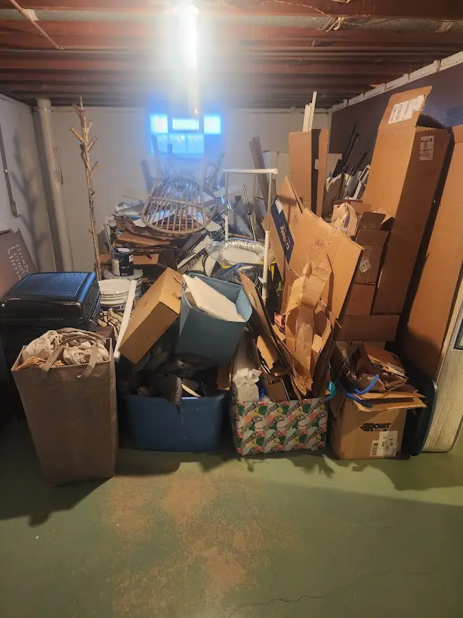 Roll-off dumpster container at job site for Cleanout Dumpster Rental in Danville